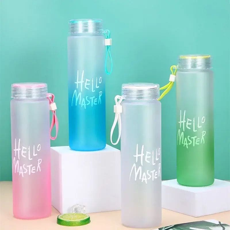 Hello Master Water Bottle, 480ml Transparent Gradient Colorful Bottle, Portable Athletic Stylish Frosted Water Bottle, Large Capacity Misting Water Bottle, Gradient Drinkware Travel Bottle, Outdoor Sport Fitness Water Cup Hello Master Water Bottle, 480ml Transparent Gradient Colorful Bottle, Portable Athletic Stylish Frosted Water Bottle, Large Capacity Misting Water Bottle, Gradient Drinkware Travel Bottle, Outdoor Sport Fitness Water Cup